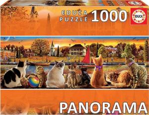 Educa Puzzle 1000 elementów Koty na nadbrzeżu Panorama 1