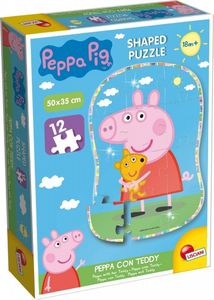 Lisciani Puzzle Świnka Peppa Kształt - Peppa i Teddy 1