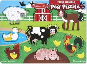 Melissa & Doug Puzzle drewniane - Zwierzęta z farmy 1