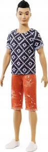 Lalka Barbie Mattel Fashionistas - Stylowy Ken, czarno-biała koszulka (FXL62) 1