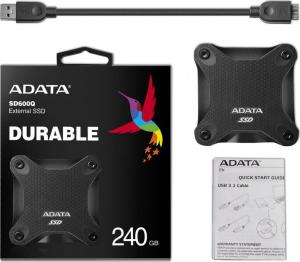 Dysk zewnętrzny SSD ADATA SD600Q 240GB Czarny (ASD600Q-240GU31-CBK) 6