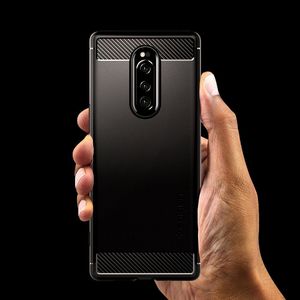 Spigen Nakładka Rugged Armor do Sony Xperia 1 czarna 5