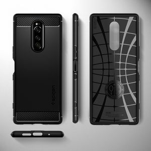 Spigen Nakładka Rugged Armor do Sony Xperia 1 czarna 8