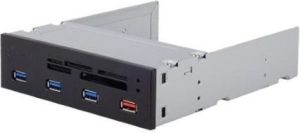 Czytnik SilverStone FP56B 5.25" - panel i czytnik kart USB 3.0 SST-FP56B 1