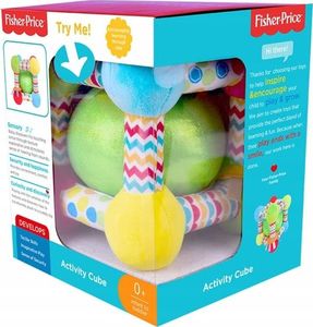 Fisher Price FISHER PRICE DUŻA SENSORYCZNA KOSTKA Z PIŁECZKĄ 0+ uniwersalny 4