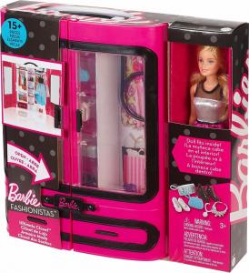 Lalka Barbie Mattel Fashionistas Garderoba Walizeczka różowa (DMT58) 1
