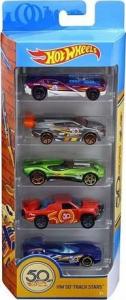 Hot Wheels Zestaw 5 Samochodów 50Th Anniversary Track Stars 5-Pack (DJG23/FKT53) 1