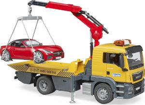 Bruder MAN TGS Pomoc drogowa z autem Roadster czerwonym i modułem (03750) 2