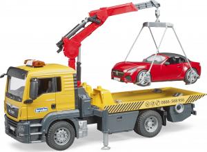 Bruder MAN TGS Pomoc drogowa z autem Roadster czerwonym i modułem (03750) 4