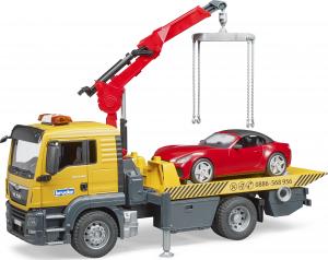 Bruder MAN TGS Pomoc drogowa z autem Roadster czerwonym i modułem (03750) 5