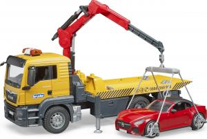 Bruder MAN TGS Pomoc drogowa z autem Roadster czerwonym i modułem (03750) 7
