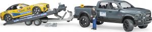 Bruder Dodge RAM 2500 Power Wagon z lawetą i autem Roadster Racing Team (02504) 2