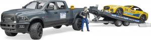 Bruder Dodge RAM 2500 Power Wagon z lawetą i autem Roadster Racing Team (02504) 3