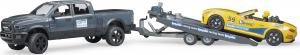 Bruder Dodge RAM 2500 Power Wagon z lawetą i autem Roadster Racing Team (02504) 4