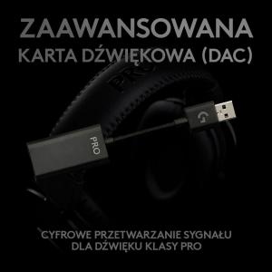 Słuchawki Logitech G Pro X Czarne (981-000818) 8
