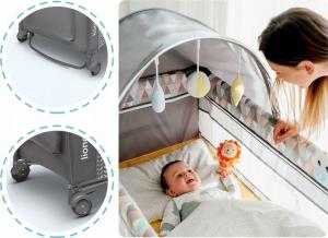 Lionelo Łóżeczko Sven Plus Grey Scandi 3