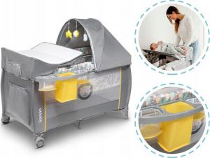 Lionelo Łóżeczko Sven Plus Yellow Scandi 2