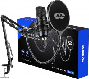 Mikrofon Mozos Zestaw MKIT-700PRO v2 Mikrofon USB + Pop filtr + statyw 6