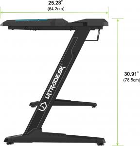 Biurko Ultradesk Space XXL Czarne 154 cmx61 cm 6