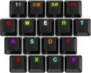 SPC Gear KC104 Black Double Shot Keycaps (SPG029) 2