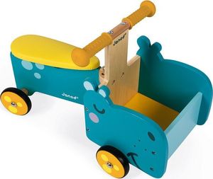 Janod Drewniany jeździk ze skrzynią Hipopotam (J08003) 3