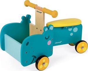 Janod Drewniany jeździk ze skrzynią Hipopotam (J08003) 6