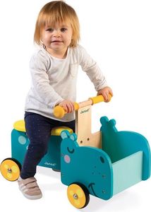 Janod Drewniany jeździk ze skrzynią Hipopotam (J08003) 7