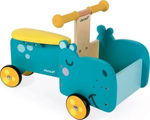 Janod Drewniany jeździk ze skrzynią Hipopotam (J08003) 9