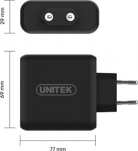Ładowarka Unitek P1102A 2x USB-A 1x USB-C 3 A (P1102A) 8