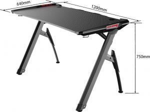 Biurko Ultradesk Invader Czerwone 120 cmx64 cm 18