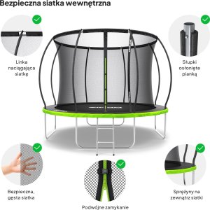Trampolina ogrodowa Zipro Jump Pro Premium z siatką wewnętrzną 10FT 312cm 6