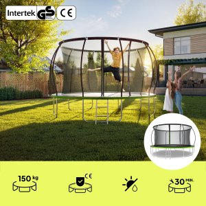 Trampolina ogrodowa Zipro Jump Pro Premium z siatką wewnętrzną 14FT 435cm 2