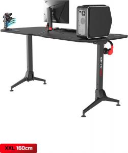 Biurko Pro-Gamer D6000 XXL Czarne 160 cmx66 cm 3