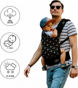 Dromader Nosidełko ergonomiczne Fox czarne 6