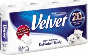 Velvet delikatnie biały papier toaletowy 8 rolek 1