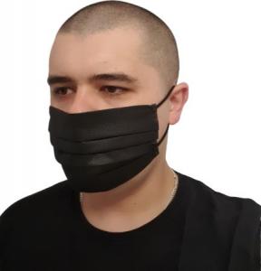 Maseczka ochronna 3-warstwowa wielokrotnego użytku zestaw 5 sztuk czarna (5942379) 2