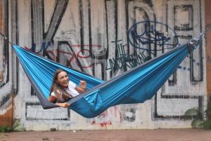 Ticket To The Moon Hamak dwuosobowy Original Hammock Aqua/Dark Grey 320x200cm (TMO1503) 4
