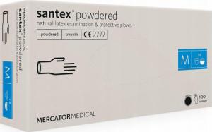 Mercator Medical rękawice diagnostyczne santex powdered rozmiar M (RD11010003) 1