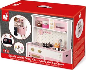 Janod Duża kuchnia drewniana z dźwiękiem i 6 akcesoriami Candy Chic (J06554) 11