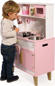 Janod Duża kuchnia drewniana z dźwiękiem i 6 akcesoriami Candy Chic (J06554) 9