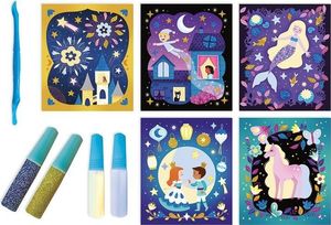 Janod Zestaw kreatywny Brokat i fluorescencyjny piasek Magiczna noc (J07885) 14