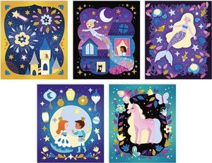 Janod Zestaw kreatywny Brokat i fluorescencyjny piasek Magiczna noc (J07885) 16