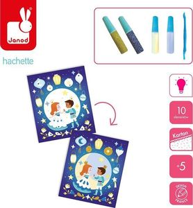 Janod Zestaw kreatywny Brokat i fluorescencyjny piasek Magiczna noc (J07885) 2