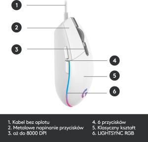 Mysz Logitech G102 Lightsync  (910-005824) 7