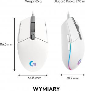 Mysz Logitech G102 Lightsync  (910-005824) 9