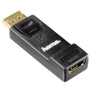 Adapter AV Hama DisplayPort - HDMI czarny (000545860000) 2
