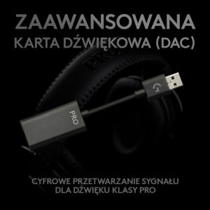 Słuchawki Logitech G Pro X Lightspeed Czarne (981-000907) 6