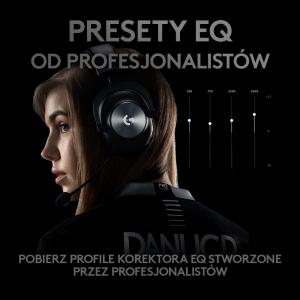 Słuchawki Logitech G Pro X Lightspeed Czarne (981-000907) 7