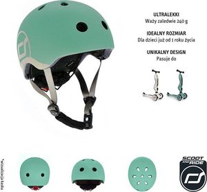 ScootAndRide Kask dla dzieci 1-5 lat Forest r. XXS-S (96361) 2