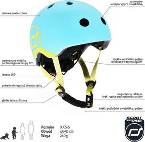 ScootAndRide Kask dla dzieci 1-5 lat Blueberry r. XXS-S (96388) 3